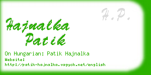 hajnalka patik business card